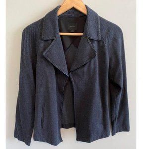 August Eight Micro Polka Dot Black White Blazer Jacket